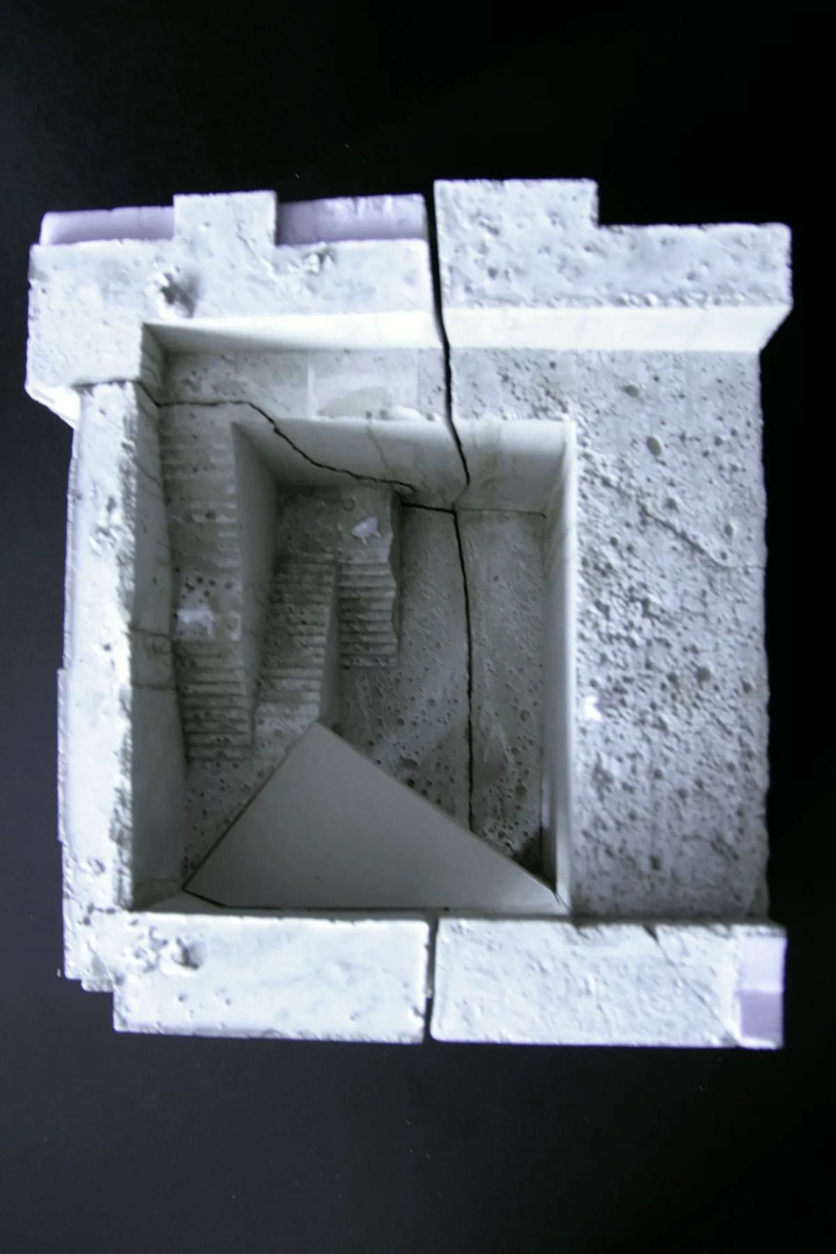 Maquette van het centrale trappenhuis