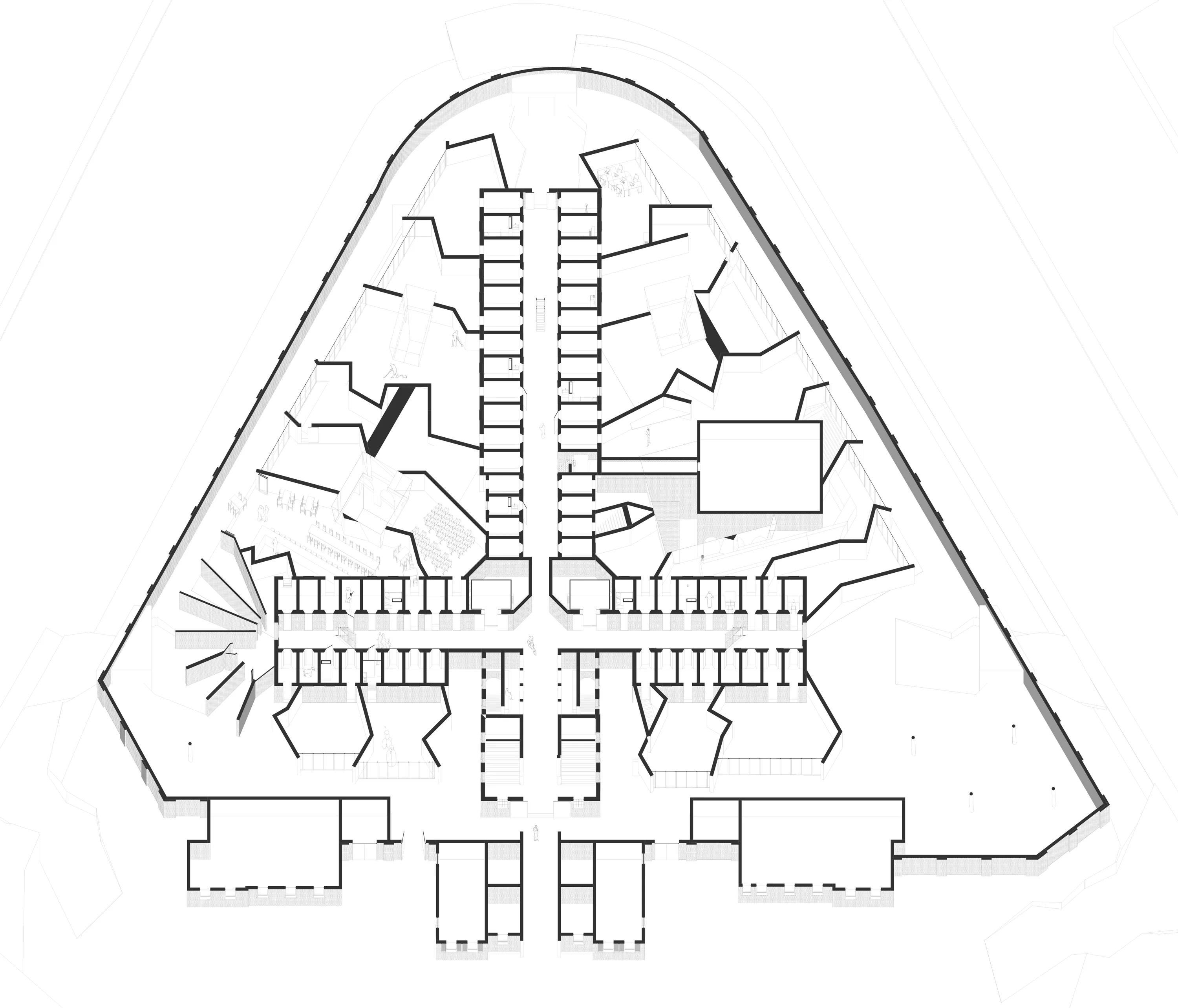 Plattegrond van het kelderniveau