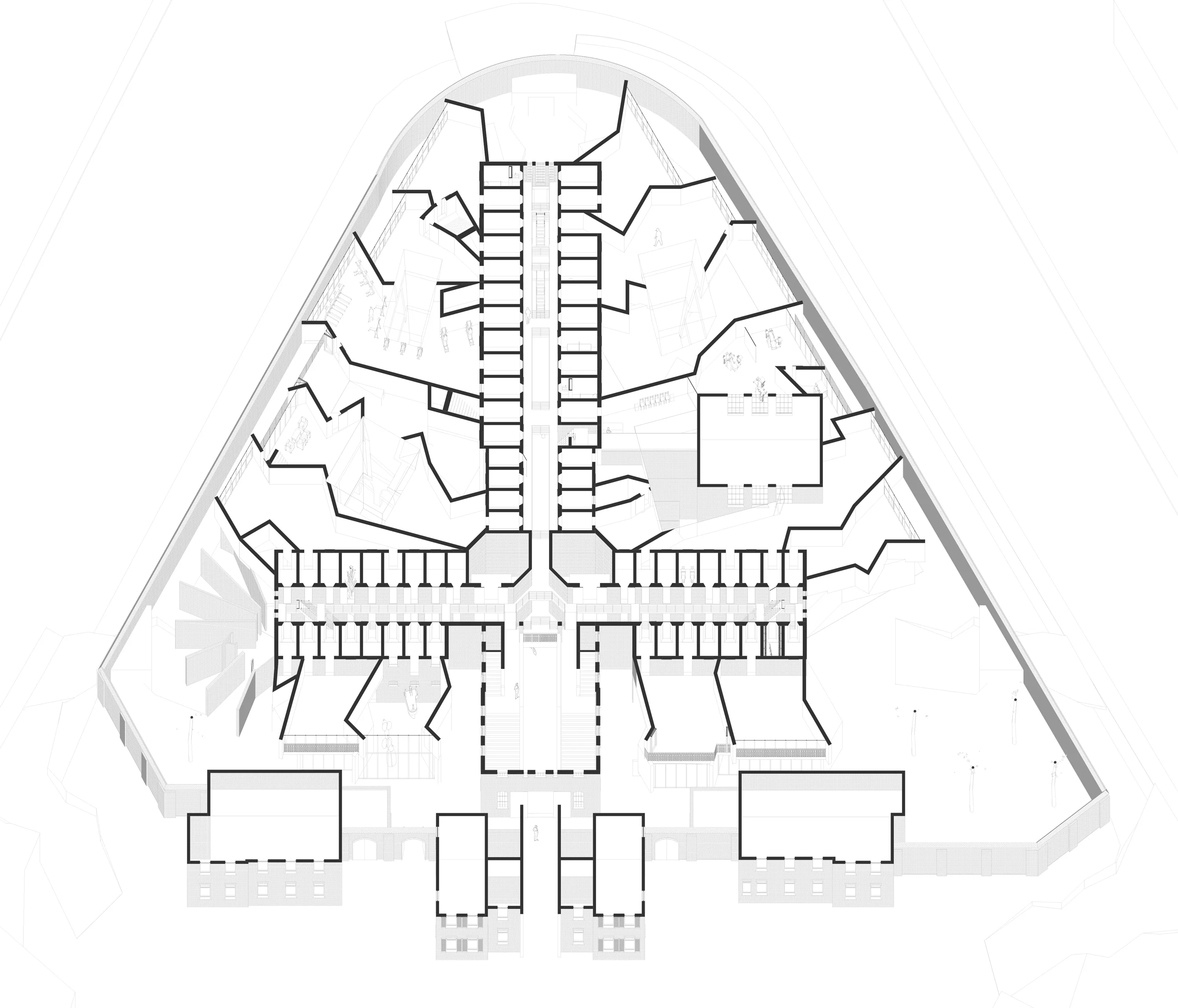Plattegrond van het kelderniveau